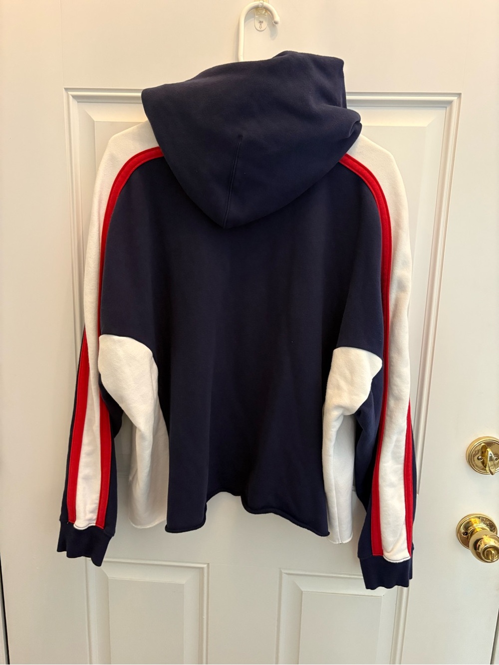 Levi's Maritime Navy Hoodie with Red & White Panels - Picture 4 of 4